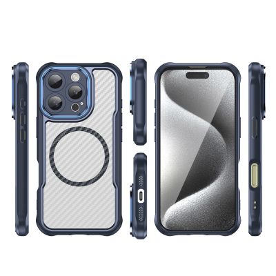 3. Etui silikonowe Leading Series MagSafe do iPhone 16 Pro Max - niebieskie