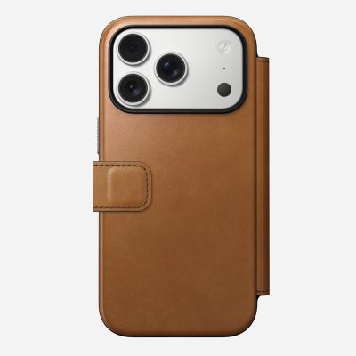 4. Nomad Modern Leather Folio pokrowiec na telefon komórkowy 16 cm (6.3") Opalony/Jasnobrązowy