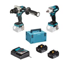 MAKITA ZESTAW COMBO 18V DLX2590TJ (DHP492, DTW300) 2x5,0Ah
