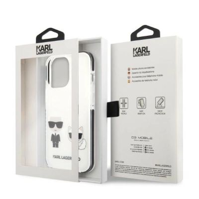 8. Etui Karl Lagerfeld Karl&Choupette na iPhone 13 Pro Max - białe