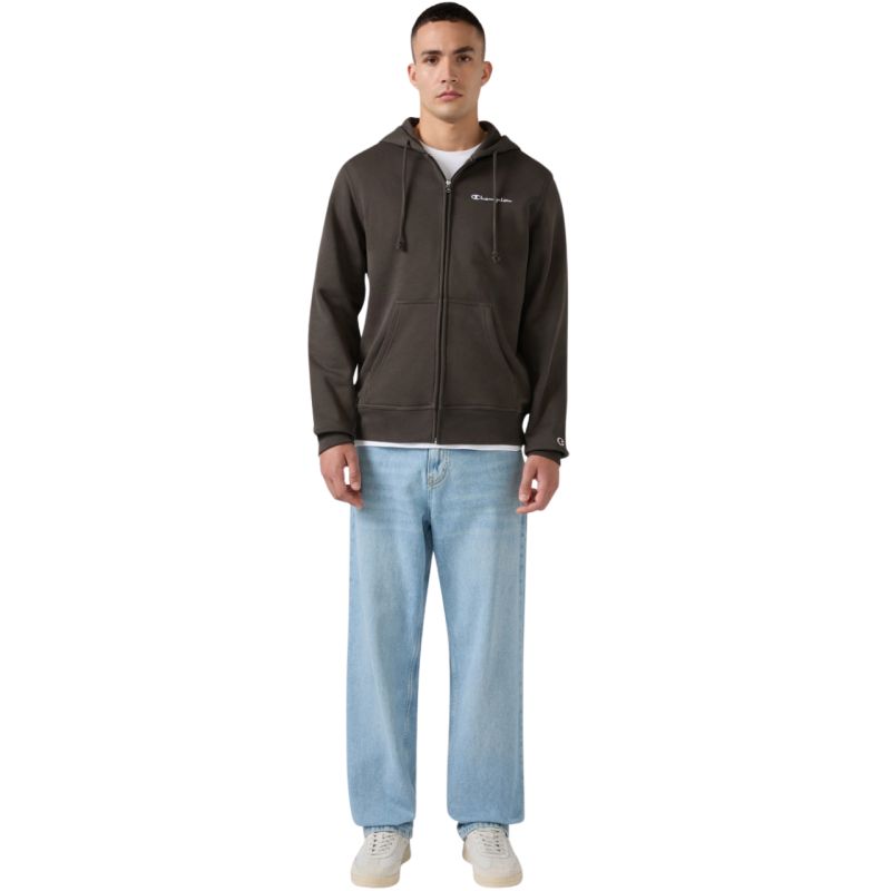 5. Bluza męska Champion Hooded Full Zip Sweatshirt brązowy 221794 GS509