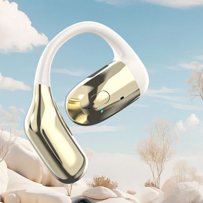 2. Słuchawka zauszna Dudao U4Pro Bluetooth uniwersalna do obu uszu - beżowo-złota