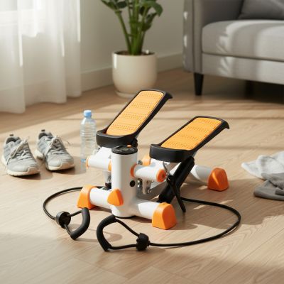 44. Stepper prosty z linkami HMS S3092 pomarańczowo-biały