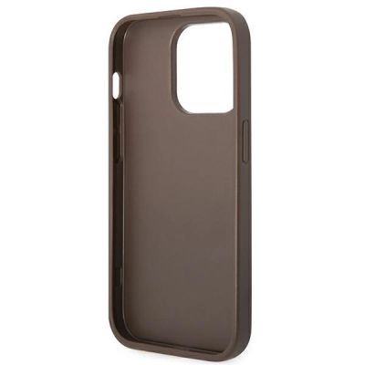 7. Guess GUHCP14LG4GLBR iPhone 14 Pro 6,1" brązowy/brown hard case 4G Stripe Collection