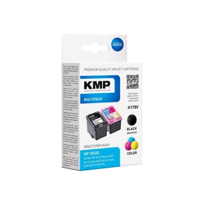 2. KMP 1763,4005 nabój z tuszem 2 szt. Zamiennik Czarny, Cyjan, Purpurowy, Żółty