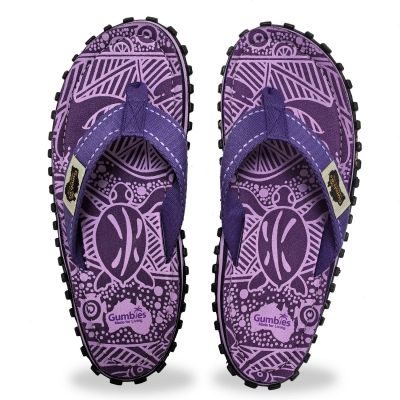 11. Japonki Gumbies Islander Flip-Flops Unisex Purple Signature GU-FFISL151