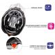 10. Kask rowerowy Meteor MV29 Drizzle XL 61-63 cm czarny/neonowy zielony