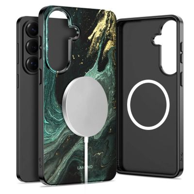 2. Etui Tech-Protect Lamano MagSafe na Samsung Galaxy A57 5G - czarno-zielone