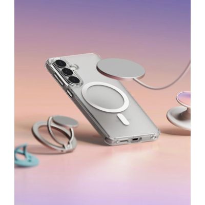8. Etui Ringke Fusion Magnetic MagSafe na Samsung Galaxy S26 - przezroczyste