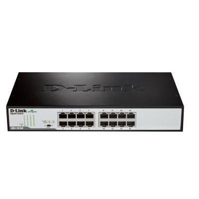 6. D-Link DGS-1016D/E łącza sieciowe Nie zarządzany Czarny, Metaliczny