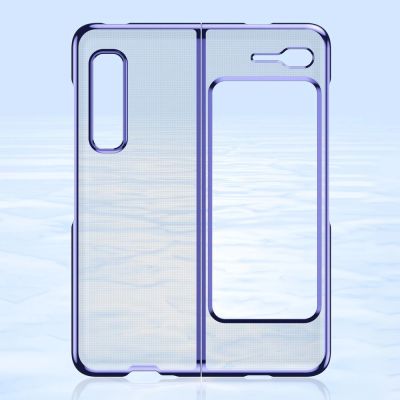 10. Plating Case hard case pokrowiec etui z metaliczną ramką Samsung Galaxy Fold niebieski