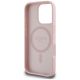 7. Etui Guess Grained Hot Stamp Peony Triangle Logo MagSafe na iPhone 16 Pro - różowe