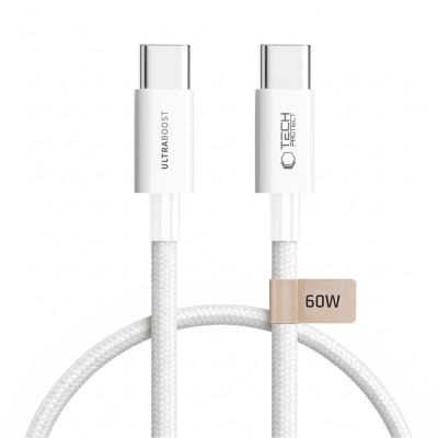 Kabel Tech-Protect Ultraboost Lite USB-C / USB-C 60W / 3A 50 cm - biały