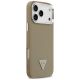 4. Etui Guess Grained Triangle Logo MagSafe na iPhone 17 Pro Max - brązowe