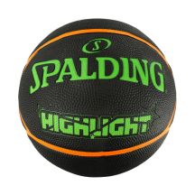 Piłka do koszykówki Spalding Highlight czarno-zielono-pomarańczowa 84354Z