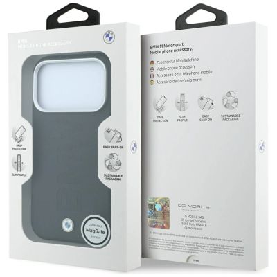 8. Etui BMW Sign Centered Deboss MagSafe na iPhone 17 Pro Max / 18 Pro Max - czarne