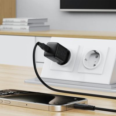 10. Ładowarka sieciowa Acefast A118 30W GaN USB-C z kablem USB-C - USB-C 1.2m - czarna