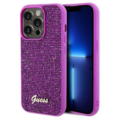 Etui Guess Disco Metal Script na iPhone 14 Pro Max - fuksjowe