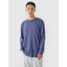 Longsleeve oversize z nadrukiem męski 4F 4FRAW24TLONM507-32S