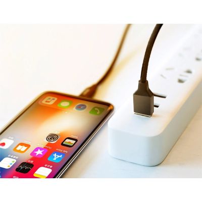15. Baseus Yiven kabel przewód w materiałowym oplocie USB / Lightning 1,8M czarny (CALYW-A01)