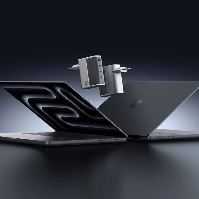11. Ładowarka sieciowa Cuktech AD1404UEU 140 W GaN 3x USB-C + USB-A z kablem USB-C - szara