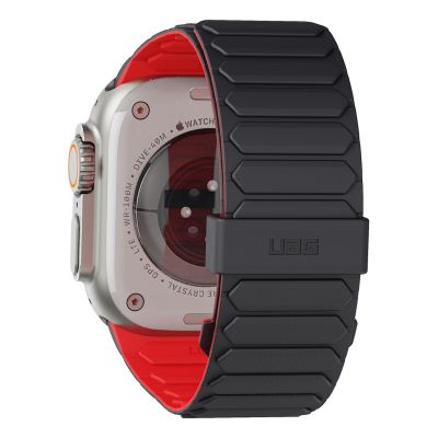 8. UAG Pathfinder - silikonowy dwustronny pasek magnetyczny do Apple Watch series 4-6 & SE 1-3, 44mm / series 7-9, 45mm / series 10-11, 46mm / Ultra 1-3, 49mm (ash/lava)