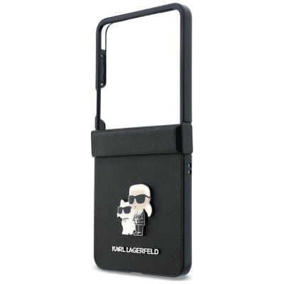 5. Etui Karl Lagerfeld Karl&Choupette Saffiano Pins na Samsung Galaxy Z Flip 8 - czarne