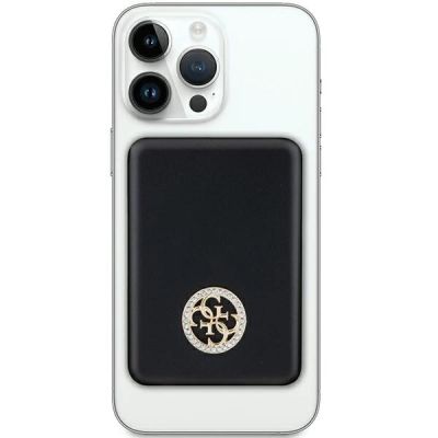 2. Powerbank indukcyjny Guess MagSafe 4G Strassed Metal Logo 5W 3000mAh - czarny