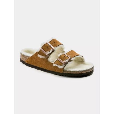 17. Klapki Birkenstock Arizona Shearling Mink W 1001135
