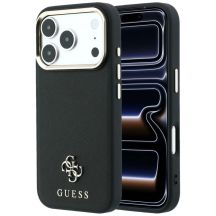 Etui Guess Saffiano Small 4G & Classic Logo MagSafe na iPhone 17 Pro Max / 18 Pro Max - czarne
