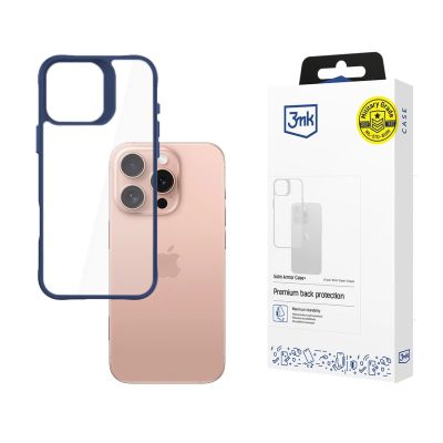 Etui 3mk Satin Armor Case+ Blue na Apple iPhone 16 Pro - przezroczyste