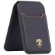 3. Portfel magentyczny Lamborghini D1 Genuine Leather MagSafe na telefon - czarno-pomarańczowy