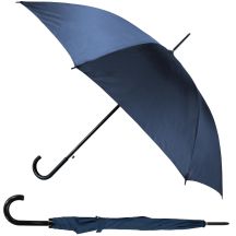 PARASOL DŁUGI PÓŁAUTOMATYCZNY Z ZAWIJANĄ RĄCZKĄ GRANATOWY SEMI LINE