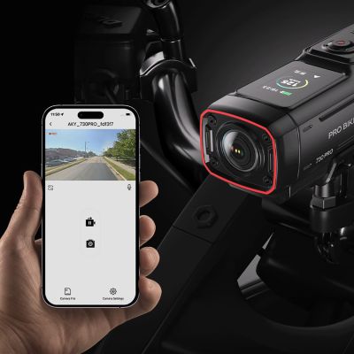 10. Kamera sportowa AKEEYO 730Pro wideorejestrator 4K na kierownicę rower motocykl - czarna