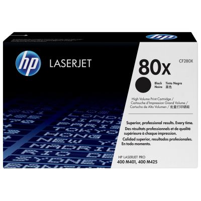 6. HP 80X svart LaserJet-tonerkassett med hög kapacitet, original kaseta z tonerem 1 szt. Oryginalny Czarny