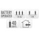 3. LAMPKI DRUCIKI NA BATERIE GIRLANDA 40 LED SUPER CIEPŁY BIAŁY