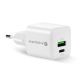 3. EVERACTIVE ŁADOWARKA SIECIOWA GAN 1 X USB, 1 X USB-C QUICK CHARGE 3.0 20W BIAŁA SC-330Q