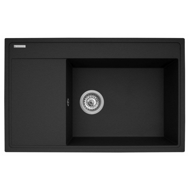 2. Zestaw - Zlewozmywak PYRAMIS CAMEA (79x50) 1B 1D R + Bateria IDEA Black Edition - 070168502BE - Volcano