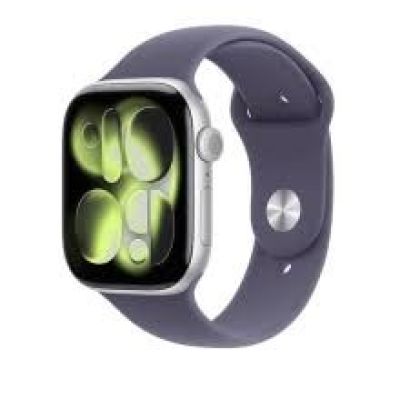 Apple Watch Series 11 GPS 42mm Silver Aluminium Case with Purple Fog Sport Band - S/M