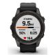 11. Zegarek Garmin Fenix 7S Pro 42mm Sapphire Solar szary tytanowy DLC z czarnym paskiem