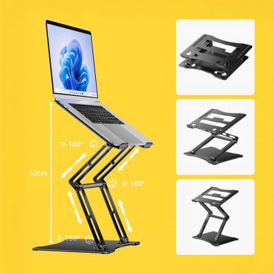 10. Podstawka pod laptopa, tablet Wozinsky WRS-CPY75DSB aluminiowa + Gratis! podstawka do smartfona - czarna