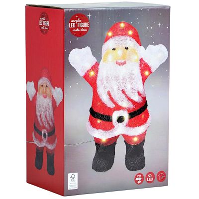 6. FIGURKA DEKORACYJNA MIKOŁAJ 50LED WYS: 40CM ACRYL