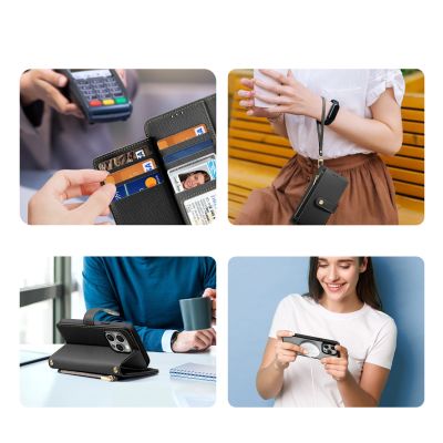5. Etui skórzane Dux Ducis Lawa na iPhone 15 Pro - czarne