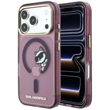 Etui Karl Lagerfeld Peekaboo Logo MagSafe na iPhone 18 Pro / 17 Pro - burgundowe