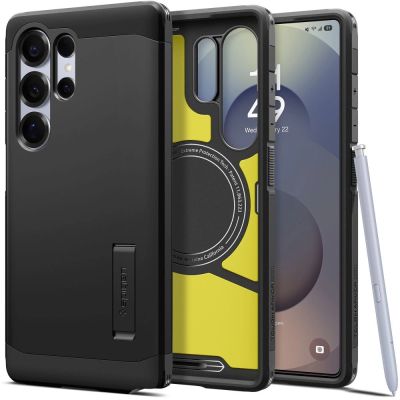 Etui Spigen Tough Armor MagSafe na Samsung Galaxy S25 Ultra - czarne