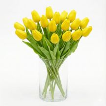 TULIPAN ŻÓŁTY 31CM JAK ŻYWY DEKORACJA WIOSENNA