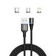5. SAVIO KABEL MAGNETYCZNY USB - USB TYP C, MICRO I LIGHTNING, 1M, CZARNY CL-152