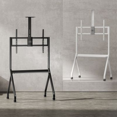 10. MACLEAN WÓZEK DO TV, PÓŁKA NA KAMERĘ, NA KÓŁKACH, 55-100", MAX. OBCIĄŻENIE 120KG/10KG PÓŁKA, MAX. VESA 900X600 MC-114 B