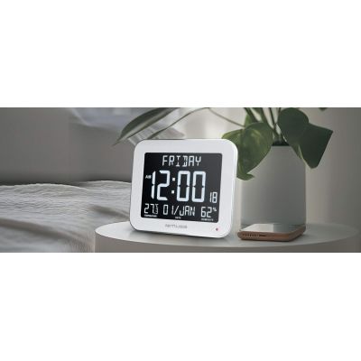3. Zegar ścienny z funkcją budzika Muza M-090 WMC Biały