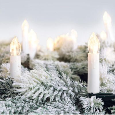 9. LAMPKI CHOINKOWE ŚWIECZKI TIMER PILOT 10 LED CIEPŁY BIAŁY